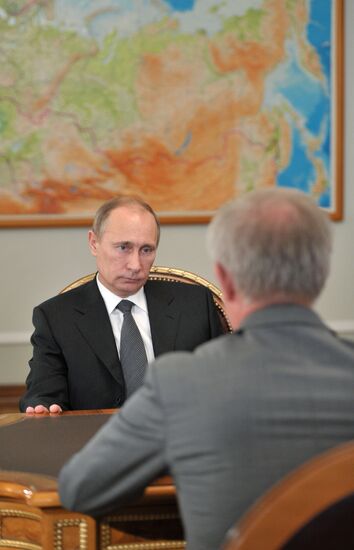 President Vladimir Putin meets with Sergei Morozov