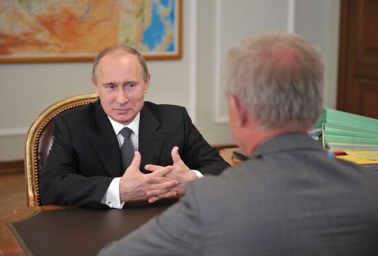 President Vladimir Putin meets with Sergei Morozov