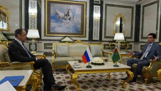 Sergei Lavrov and Gurbanguly Berdymukhamedov meet in Ashgabat