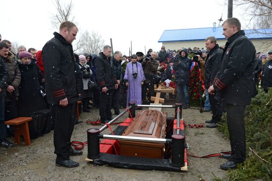 Funeral of Valery Zolotukhin in Bystry Istok village, Altai