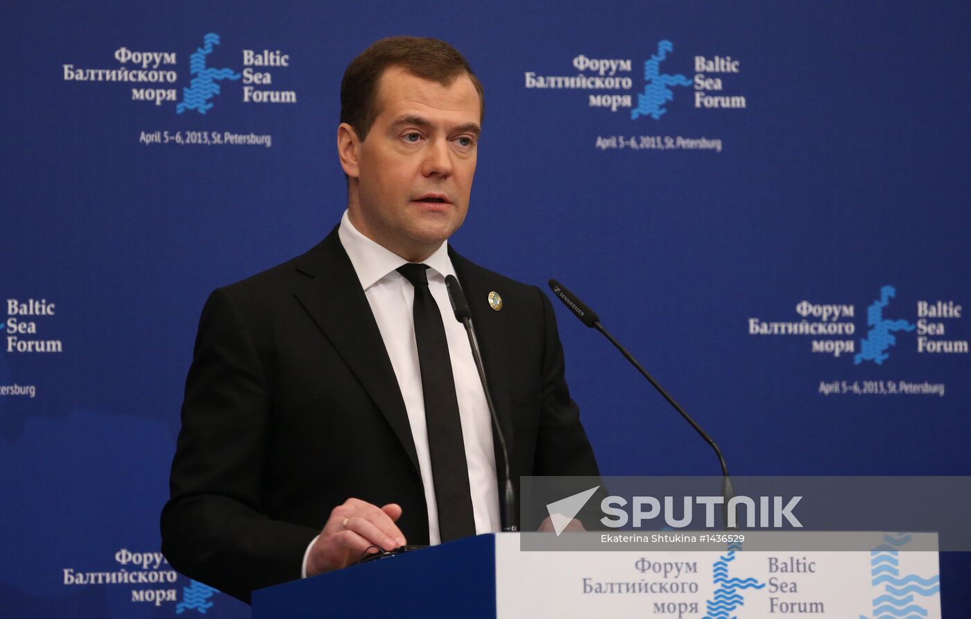 Dmitry Medvedev attends Baltic Sea Forum