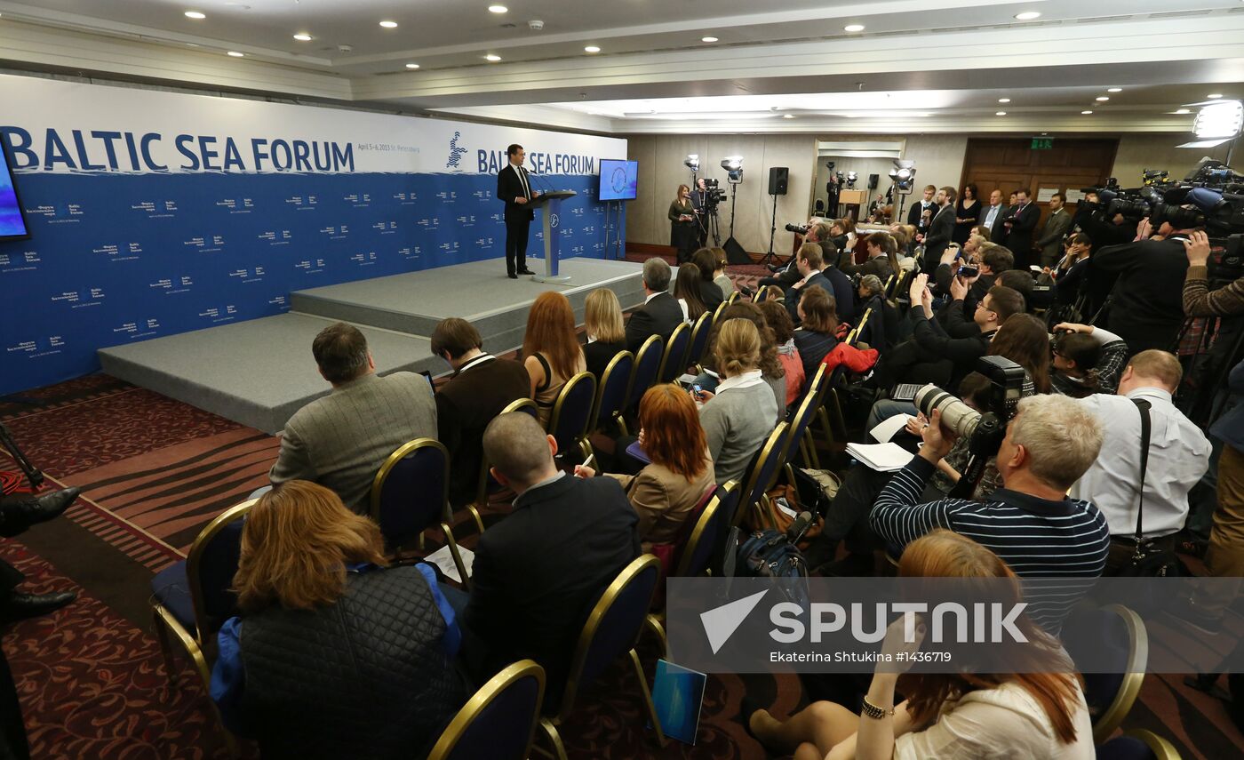 Dmitry Medvedev attends Baltic Sea Forum