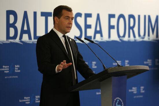 Dmitry Medvedev attends Baltic Sea Forum