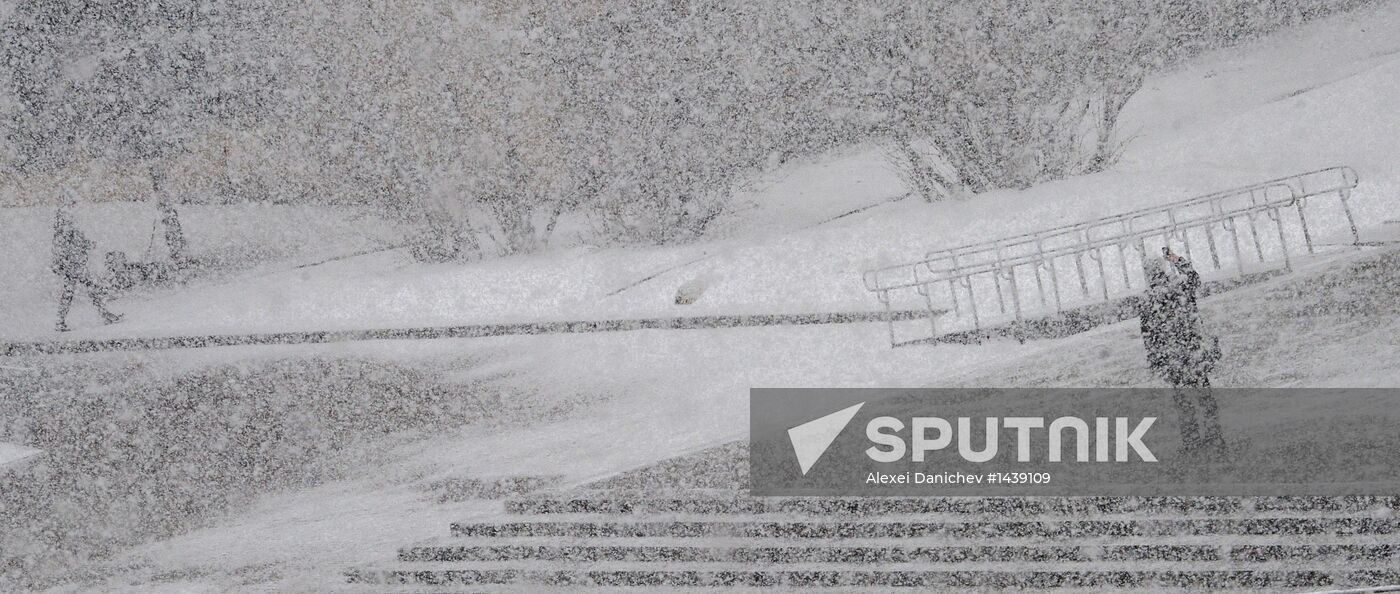 April snowstorm in St. Petersburg