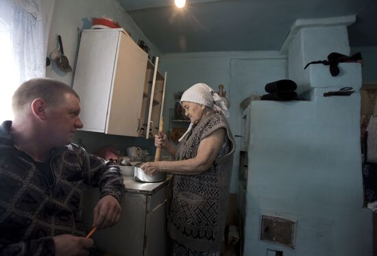 Work of social support service in Yekaterininskoye village
