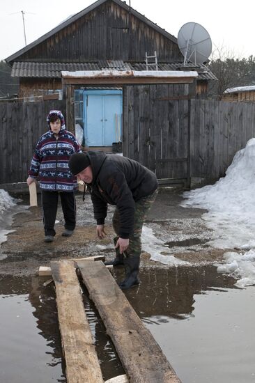 Work of social support service in Yekaterininskoye village