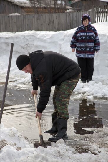 Work of social support service in Yekaterininskoye village