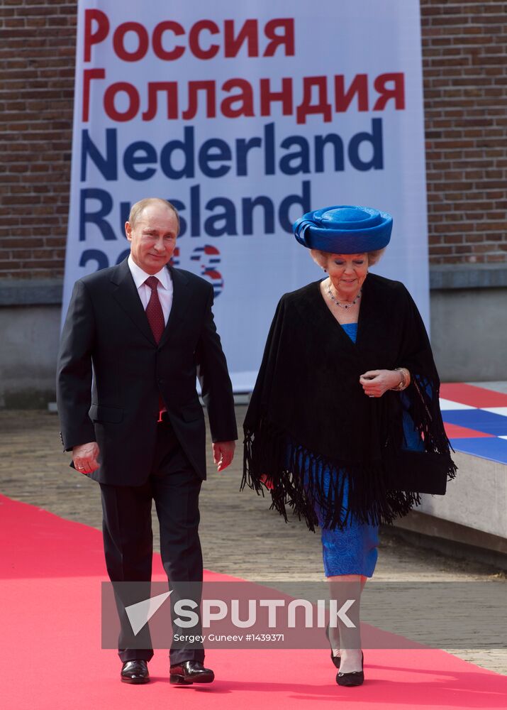 Vladimir Putin on official visit to Netherlands