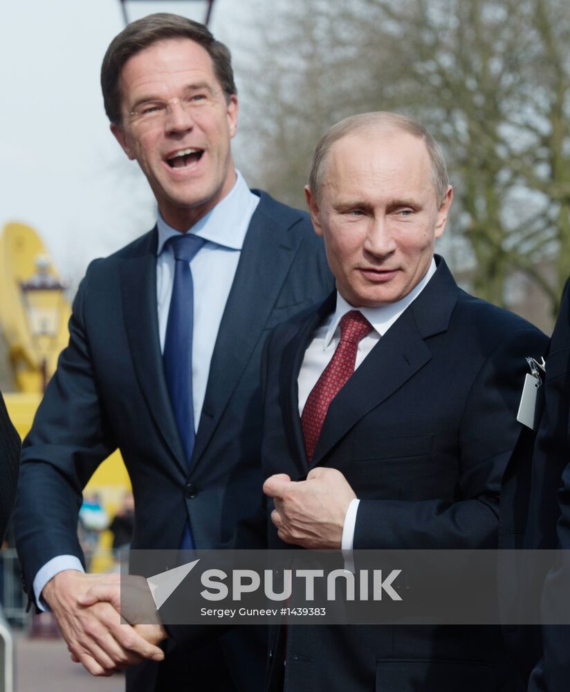 Vladimir Putin on official visit to Netherlands