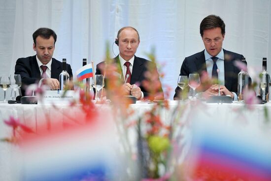 Vladimir Putin on official visit to Netherlands