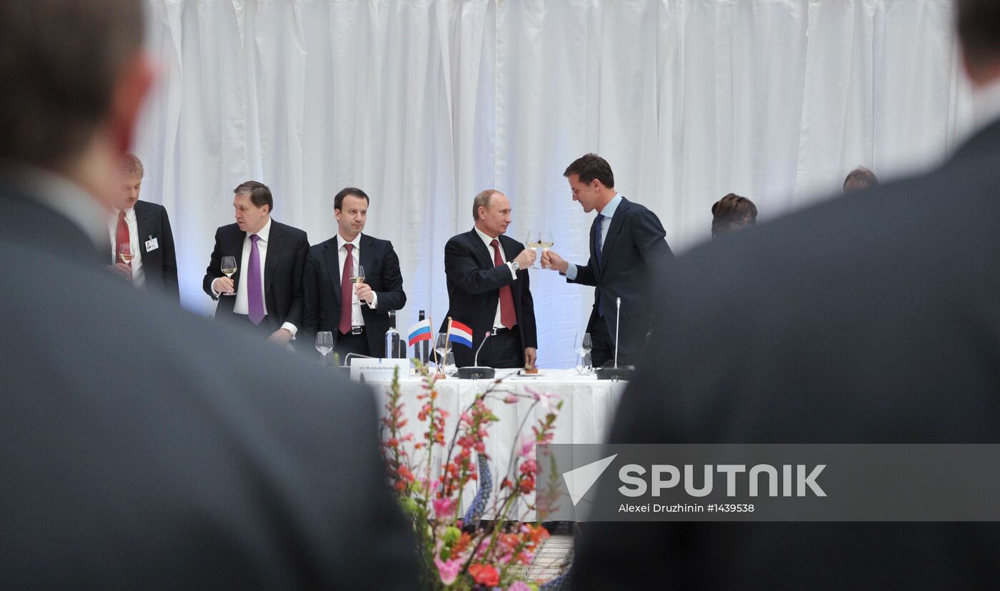 Vladimir Putin on official visit to Netherlands