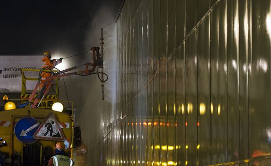 Cleaning Moscow Lefortovo tunnel