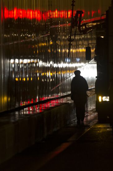 Cleaning Moscow Lefortovo tunnel