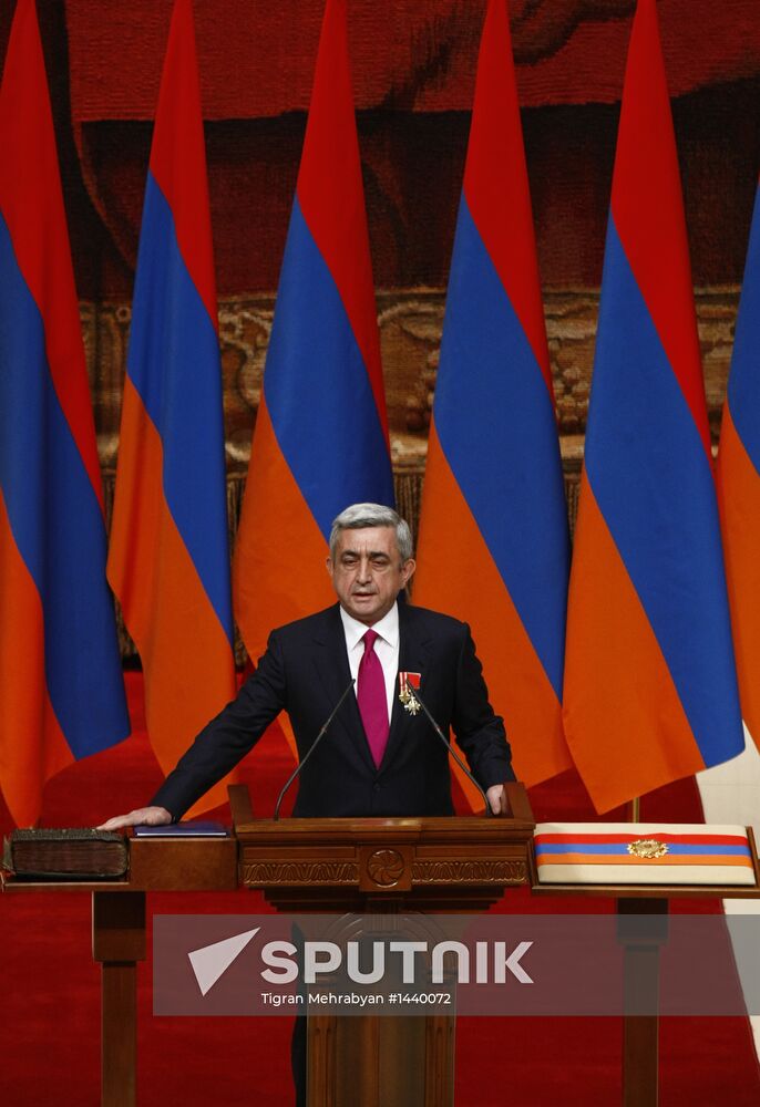 Serzh Sargsyan sworn in as President of Armenia