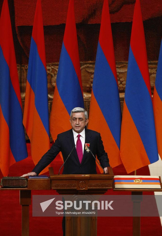 Serzh Sargsyan sworn in as President of Armenia