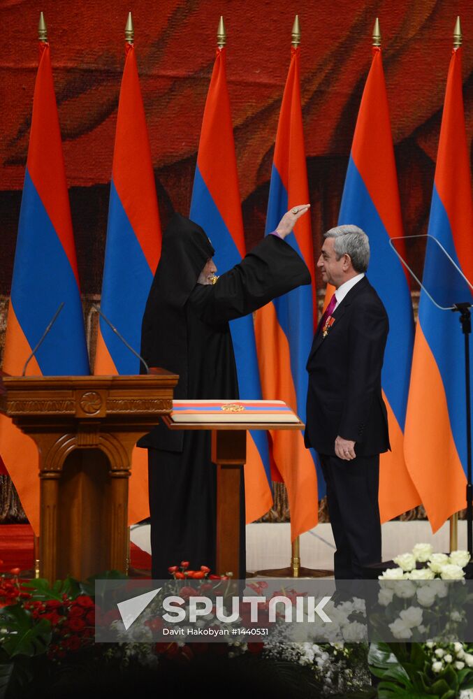 Serzh Sargsyan sworn in as President of Armenia