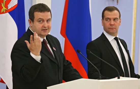 Dmitry Medvedev meets with Ivica Dacic