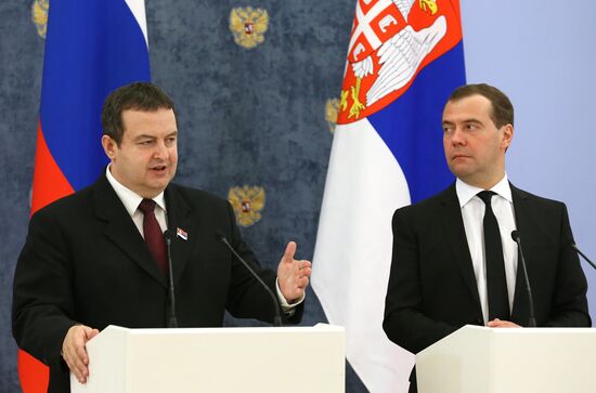 Dmitry Medvedev meets with Ivica Dacic