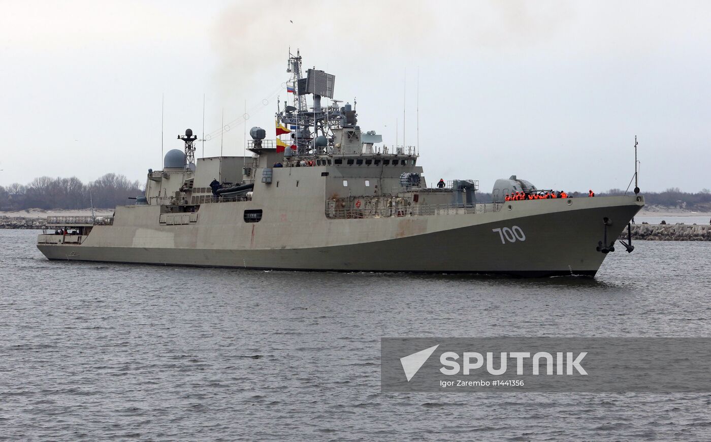 Testing INS "Trikand" built for Indian Navy, in Baltic Sea