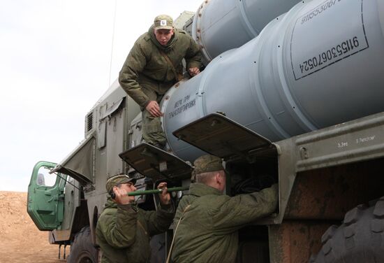 Antiair warfare exercises at Ashuluk training range