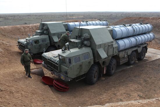 Antiair warfare exercises at Ashuluk training range