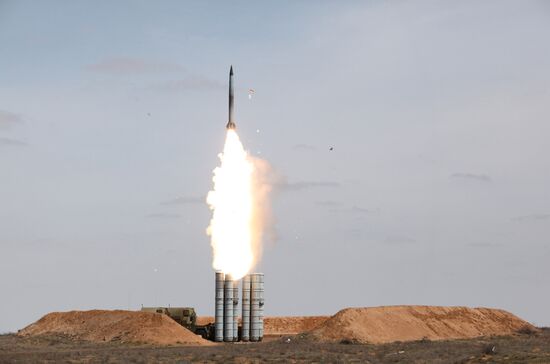 Antiair warfare exercises at Ashuluk training range