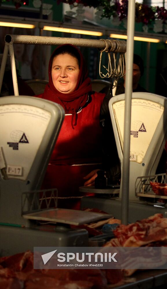 Agricultural market in Veliky Novgorod