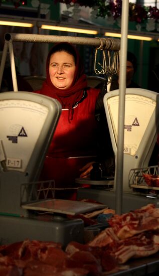 Agricultural market in Veliky Novgorod