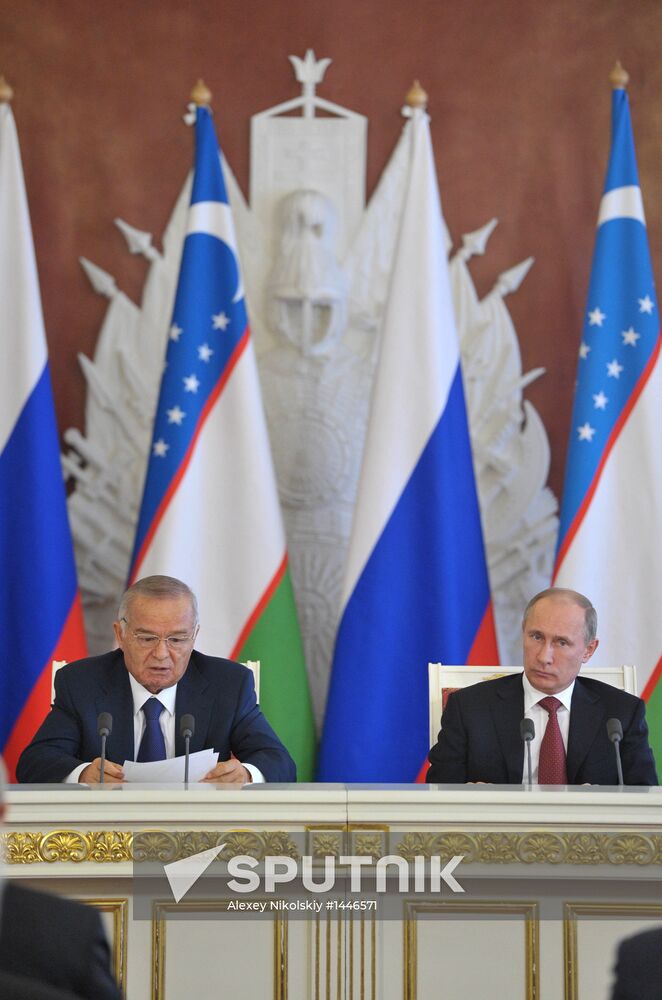 President of Uzbekistan Republic Islam Karimov's Russian visit