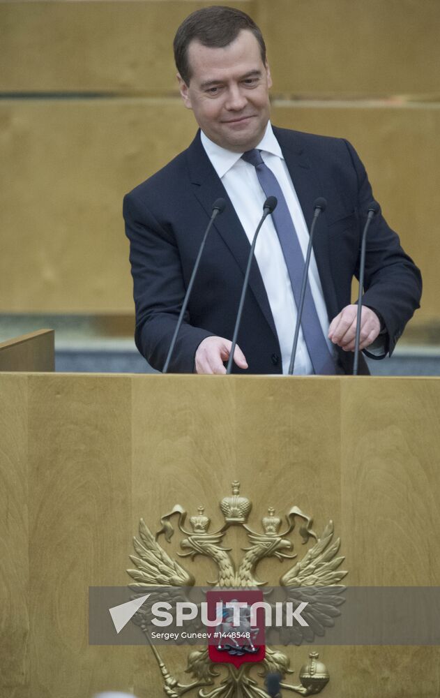 Dmitry Medvedev attends Russian State Duma plenary meeting