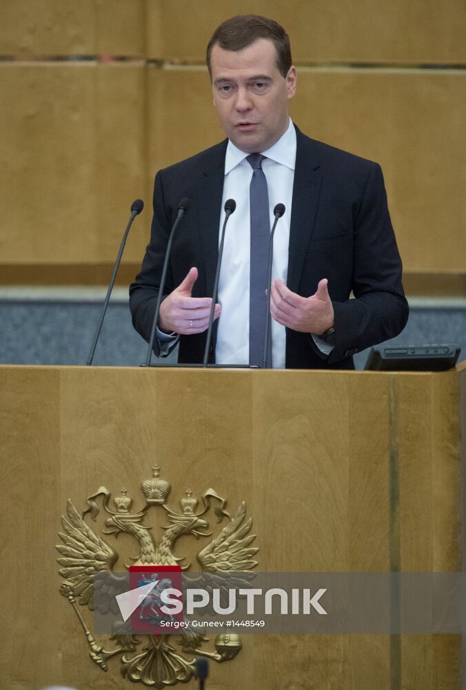 Dmitry Medvedev attends Russian State Duma plenary meeting