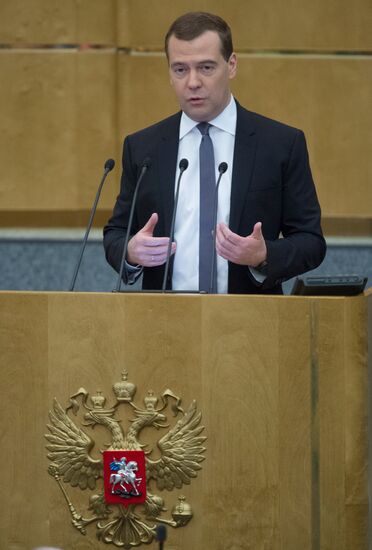 Dmitry Medvedev attends Russian State Duma plenary meeting