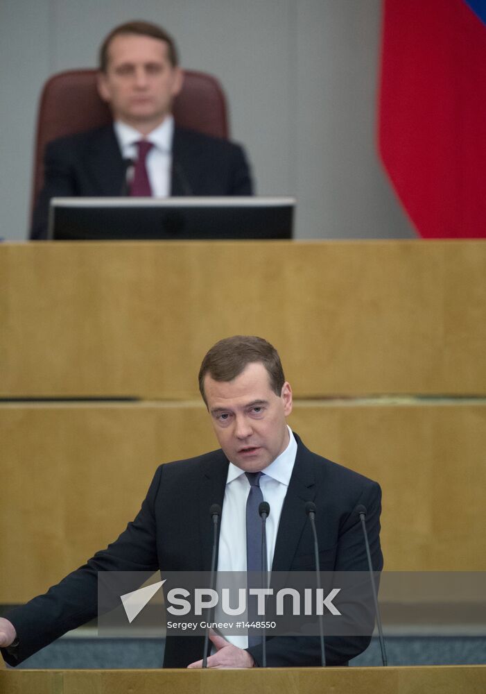 Dmitry Medvedev attends Russian State Duma plenary meeting