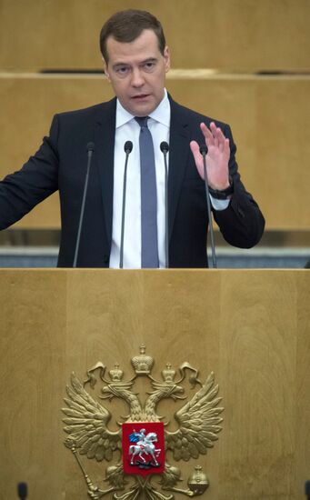 Dmitry Medvedev attends Russian State Duma plenary meeting