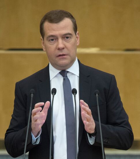 Dmitry Medvedev attends Russian State Duma plenary meeting