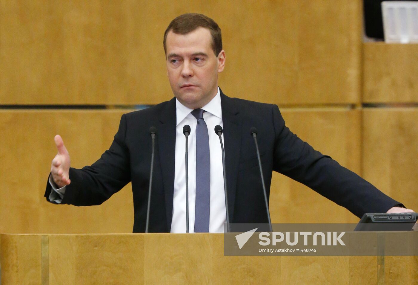 Dmitry Medvedev attends Russian State Duma plenary meeting