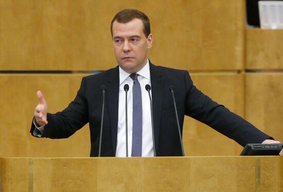 Dmitry Medvedev attends Russian State Duma plenary meeting