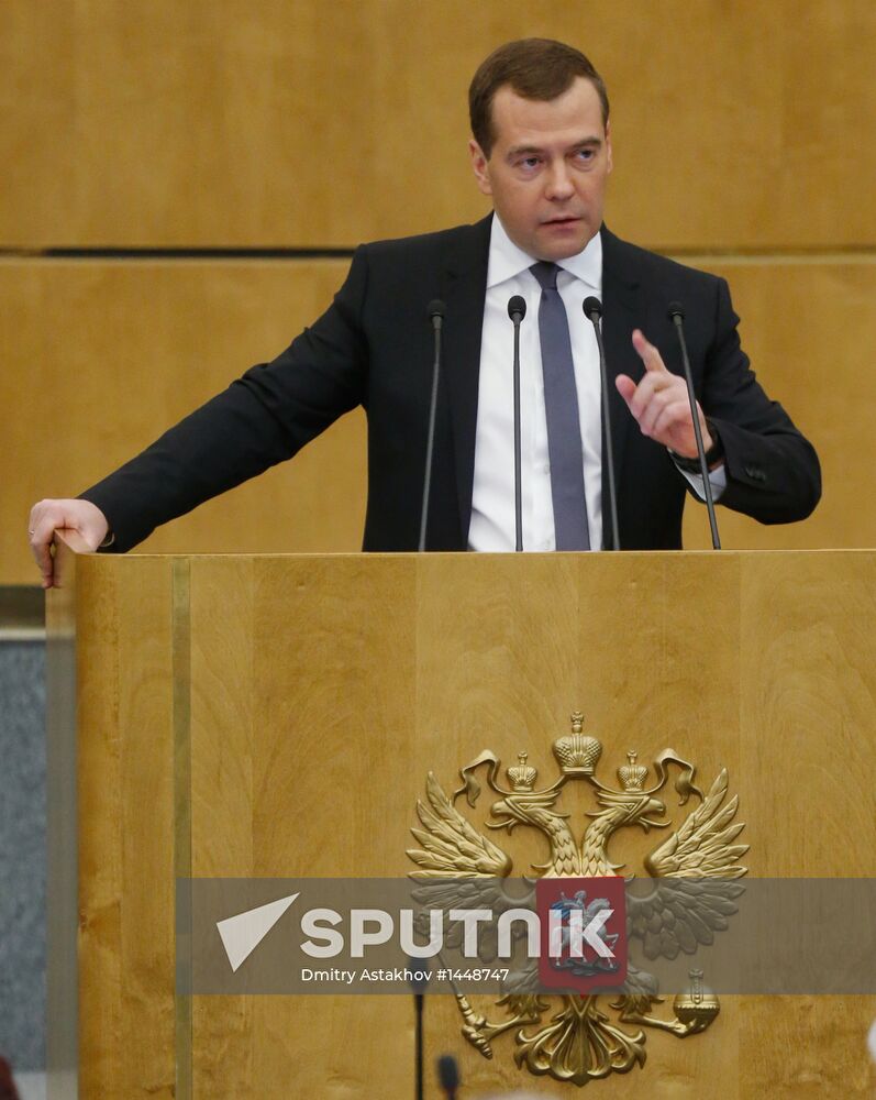 Dmitry Medvedev attends Russian State Duma plenary meeting