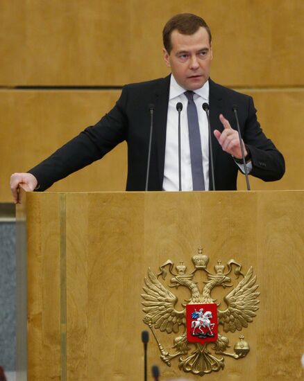 Dmitry Medvedev attends Russian State Duma plenary meeting