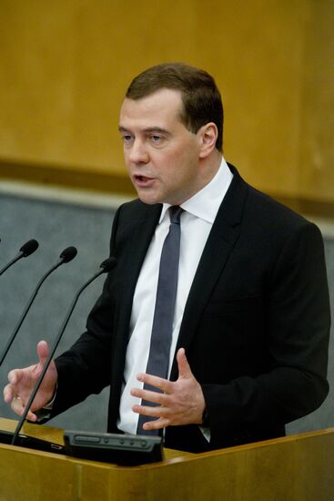 Dmitry Medvedev attends Russian State Duma plenary meeting