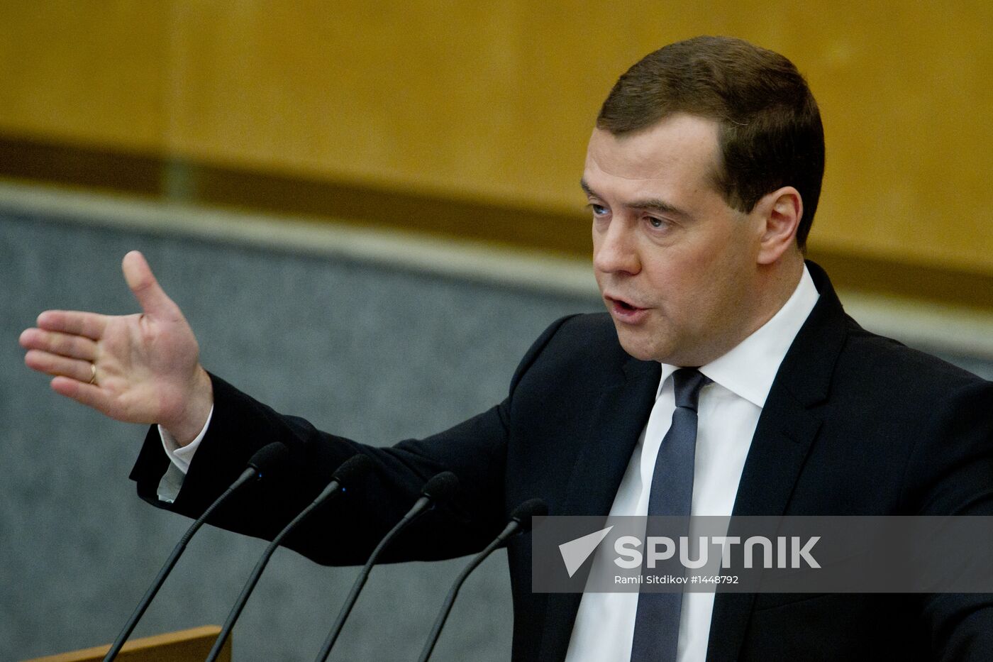 Dmitry Medvedev attends Russian State Duma plenary meeting