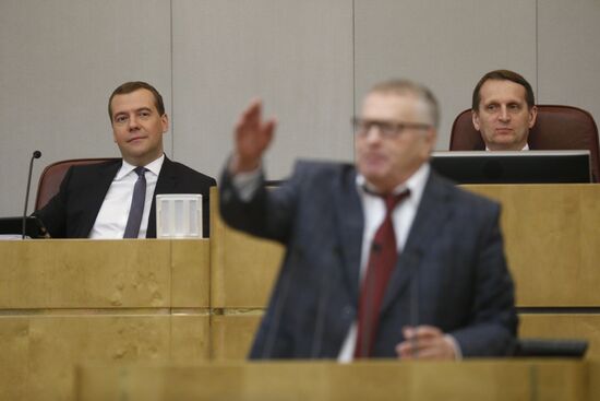 Dmitry Medvedev attends Russian State Duma plenary meeting