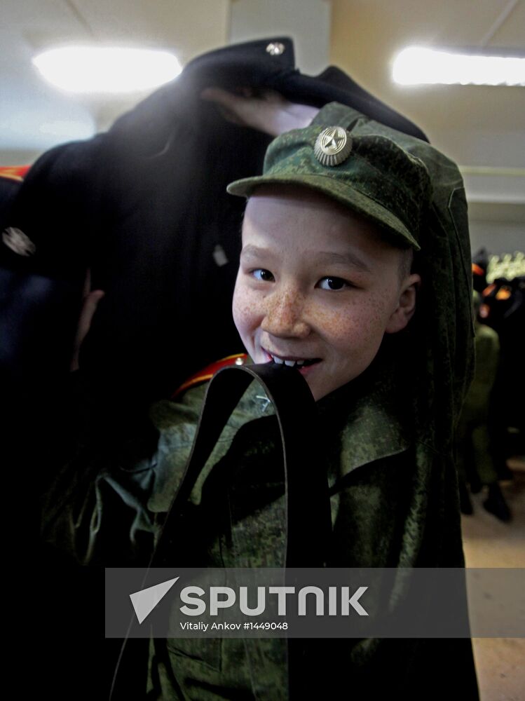 Training of cadets at Ussuriysk Suvorov Military School