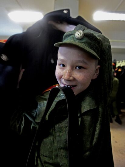 Training of cadets at Ussuriysk Suvorov Military School