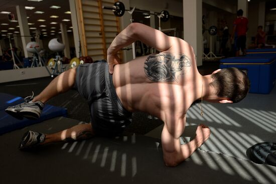 Training assembly of Russian national short track team