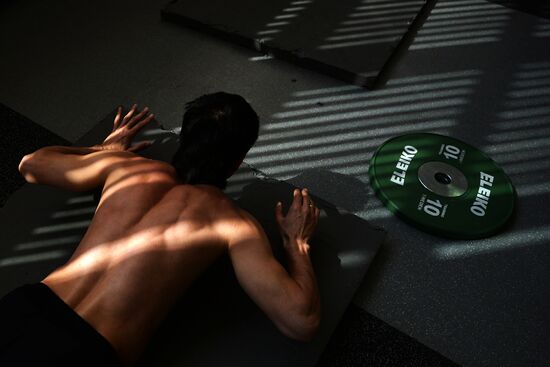 Training assembly of Russian national short track team