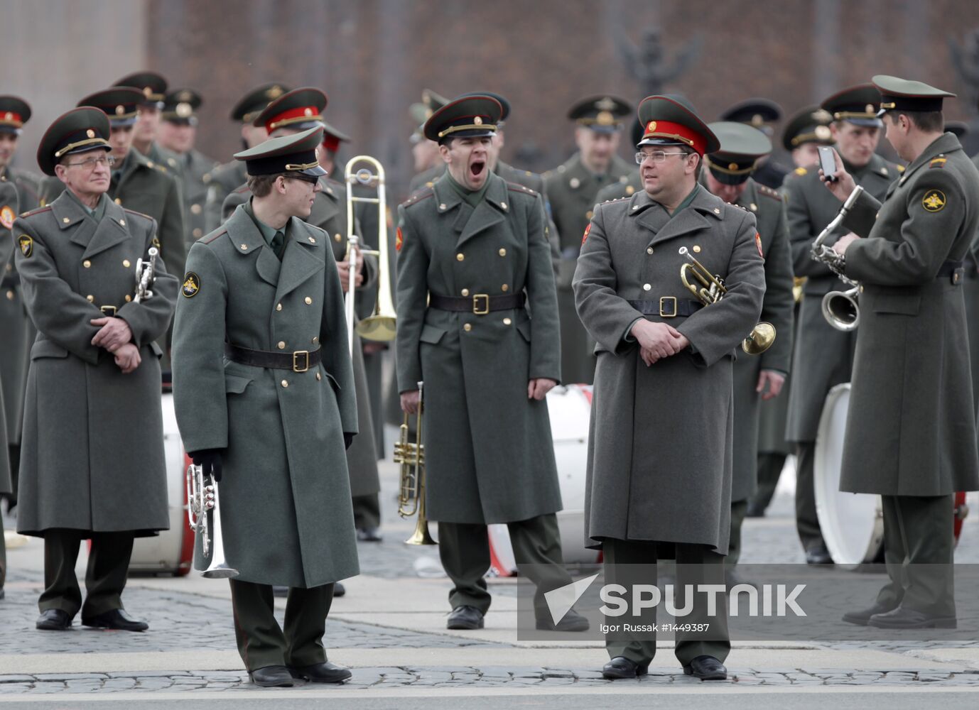 Victory Day parade rehearsed at St. Petersburg's Palace Square