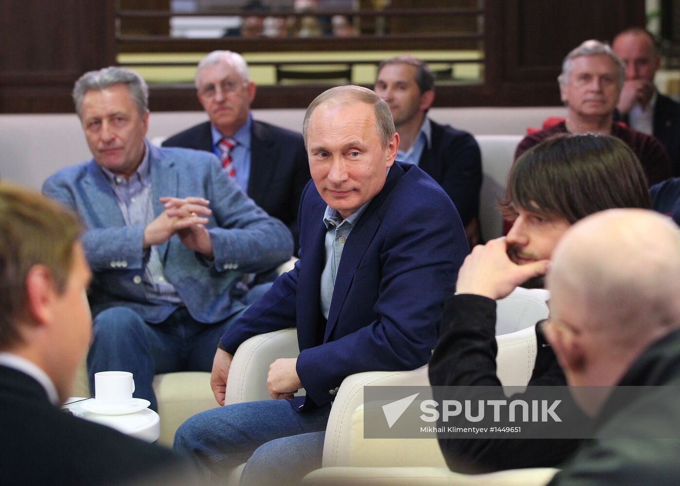 Vladimir Putin attends screening of film Legend No. 17