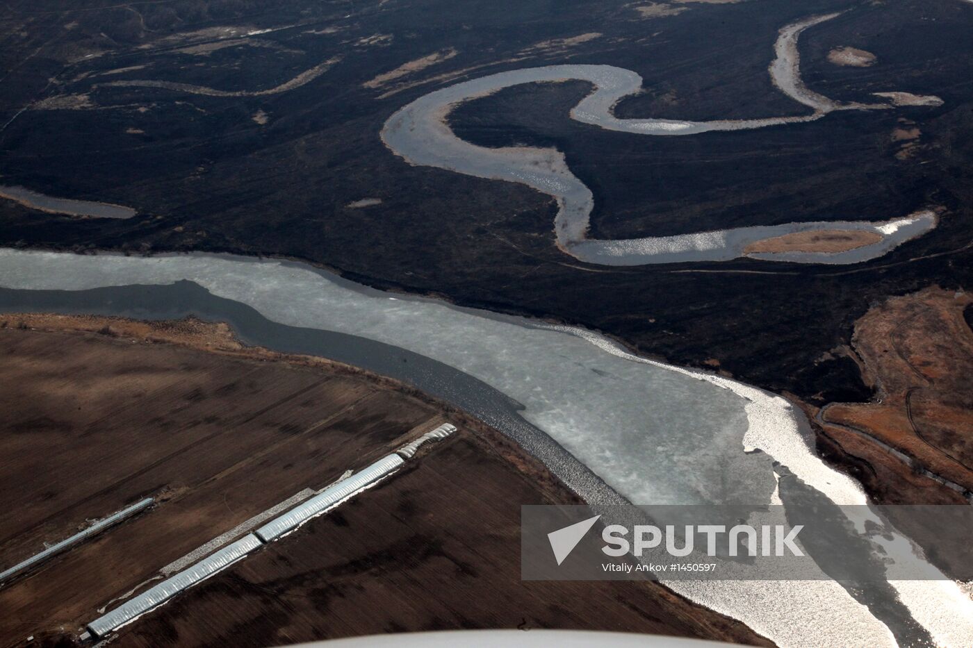 Rescue teams conduct aerial reconnaissance of flooded areas