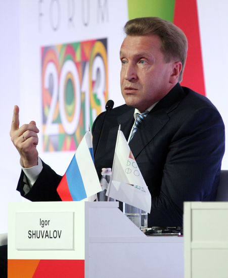 Ivanov, Powell meet at Russia Forum 2013